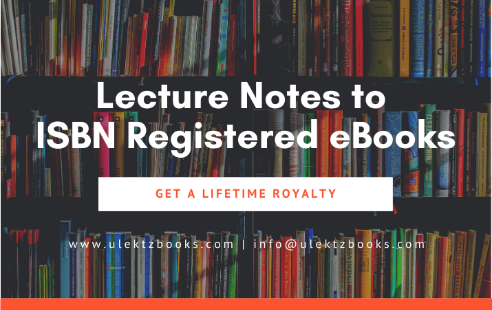 Lecture Notes to ISBN Registered eBooks