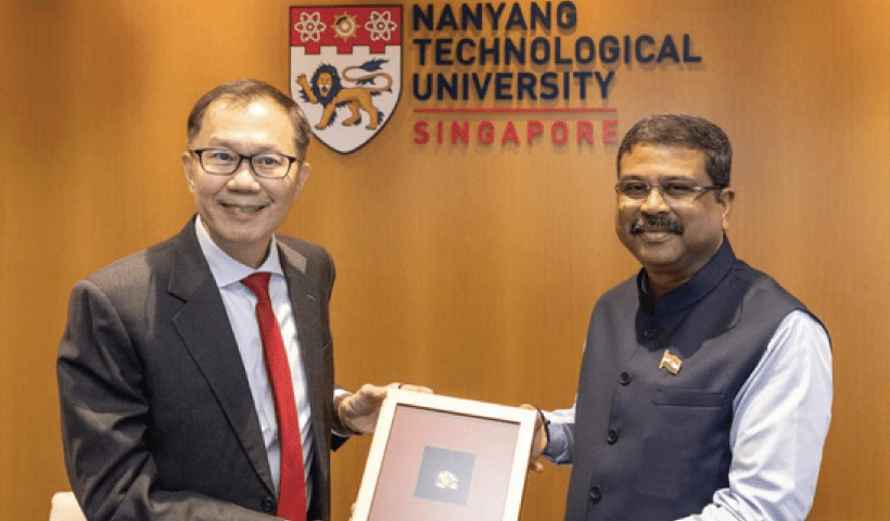 Dharmendra Pradhan visits Nanyang Technological University Singapore