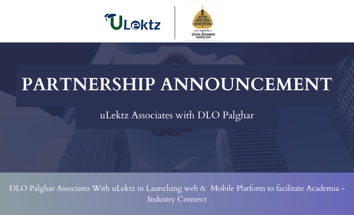 DLO Palghar Associates With uLektz in Launching web Mobile Platform to facilitate Academia Industry Connect 2
