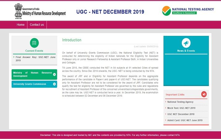 Application Process begin today for NTA UGC NET